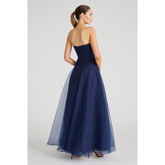 Theia Teresa Strapless Draped Gown Size 10 $795 - Picture 4 of 10